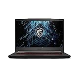 MSI GF65 Thin 10UEK-047US 15.6' Gaming Laptop, Intel Core i7-10750H RTX3060 16GB RAM, 512GB NVMe SSD, 144Hz 3ms IPS, American English Backlit Keyboard