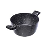 Moneta Etnea Casseruola 2 Manici 24 cm, effetto pietra, Made in Italy