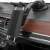 Cuxwill Supporto Tablet Auto Cruscotto per 4-13 pollice iPad Smartphone, Porta Tablet Cruscotto Parabrezza, Portatablet per iPad Pro 12.9 10.5 9.7 Air Mini, Samsung Tab, Fire HD, iPhone, Cellulare