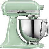 Kitchenaid Planetaria - Artisan - Robot da Cucina con testa inclinabile e 3 accessori - 4.8 L - Impastatrice - Color Pistacchio