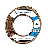 Electraline 13152 Cavo Unipolare FS17, Sezione 1 x 2.5 mm², Marrone, 25 m