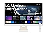 LG 27SR50F Smart Monitor 27' Full HD LED IPS, 1920x1080, Audio Stereo 10W, 2x HDMI, 1x USB, WiFi, Miracast, AirPlay, Bianco