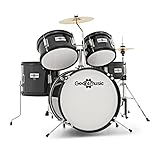 Junior 5 Piece Tamburo Kit for Kids Age 5-10 by Gear4music Nero