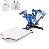 SDKEHUI Silk Screen Printing Machine 4 Colore 1 Stazione Screen Printing Machine Stampa Serigrafica Macchina da Stampa T-Shirt Removibile