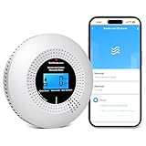 PHYSEN WiFi Rilevatore di Fumo e Monossido di Carbonio, con 10 Anni di Durata e Batteria Sostituibile, Rilevatore Combinato Intelligente Compatibile con l'App Tuya, Conforme EN14604 e EN50291, 1St