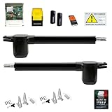 KIT COMPLETO CANCELLO BATTENTE 2 ANTE APRICANCELLO GENIUS APRIMATIC MOTORE 220V