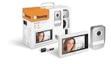 BTICINO 317913 Videocitofono Easykit Essential, Kit Monofamiliare Espandibile, Plug-In 2 Fili, Monitor 7' a Colori, Vivavoce, Visione Notturna, Audio Bidirezionale, Pulsantiera Esterna con Telecamera