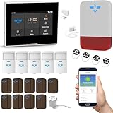 Kit Allarme Casa Wireless, Antifurto Casa Senza Fili con Sensori di Movimento e Sirena, Kit Antifurto Casa Completo con Connessione WiFi per Sicurezza Domestica. Assistenza Italia