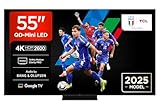 TCL 55Q7C 55 Inch QD Mini LED TV, 4K HDR Premium 2600, Smart Google TV (Dolby Vision IQ e Atmos, pannello HVA, Motion Clarity Pro a 144 Hz)