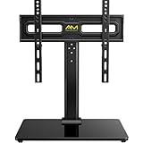 AM alphamount Supporto universale per TV girevole - per TV LED OLED LCD da 24-60 pollici, supporto TV regolabile in altezza, supporta 45kg max. VESA 400 x 400 mm