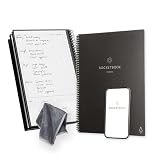 Rocketbook Fusion Planner Agenda Appunti Digitale Riutilizzabile, Formato Letter 21 cm x 29,7 cm, Nero - Obiettivi, Calendario Mensile e Settimanale, To-Do List Giornaliera, Pagine a Righe e Puntinate
