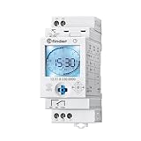 Finder Interruttore Orario Analogico/Digitale NFC Giornaliero/Settimanale Tipo 12.51. Dotato di 1 scambio 16 A. Modalità di programmazione classica/smart