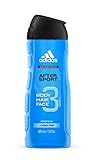 Adidas, After Sport Gel Doccia Bagnoschiuma 3 in 1 per Corpo, Capelli e Viso, 400 ml