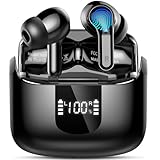 Ordtop Cuffie Bluetooth, 2026 Auricolari Bluetooth 5.4 con 4 HD ENC Cancellazione Rumore Mics, 40 Ore HiFi Stereo Cuffiette Bluetooth con LED Display, IP7 Impermeabili Cuffie Wireless per Android/iOS