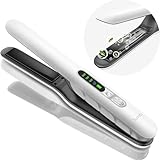 SUNMAY Voga Plus Piastra per Capelli Senza Fili Portatile con Ioni Negativi, Piastra in Titanio e Arricciacapelli 2 in 1 per Viaggio, Dual NTC per Calore Stabile, Riscaldamento Rapido, 5000 mAh