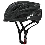 Favoto Casco Bici Caschi da Bicicletta - Certificato CE Casco da Corsa MTB Ciclismo Leggero per Uomo Donne Adulti Protezione di Sicurezza Taglia Regolabile L 59-61cm Nero