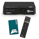Tele System Decoder Satellitare TS9018HEVC Tivùsat HD Classic: Accesso a Oltre 70 Canali HD Gratuiti, Aggiornamento Automatico Canali - Smartcard Inclusa