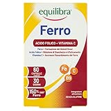 equilibra Integratori Alimentari, Ferro con Acido Folico + Vitamina C, Integratore a Base di Ferro, per la Normale Funzione dei Glubuli Rossi e dell'Emoglobina, 60 Capsule Vegetali