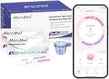 MOMMED Kit per test di ovulazione HCG15-LH40, 15 test di gravidanza e 40 strisce reattive per l'ovulazione con 55 coppette per urina Test di gravidanza precoce affidabile e veloce