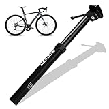 Yinnhom Canotto reggisella per bicicletta, in lega di alluminio, 31,6 mm, per mountain bike, per adulti idraulico e telescopico, per sellino per bicicletta, regolabile in altezza