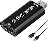 DIGITNOW! - Scheda di registrazione video da HDMI a USB 2.0, pratica scheda Compact Game Capture Grabber per trasmissioni live, sale conferenze, registrazioni video