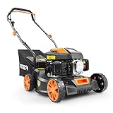 Tagliaerba a scoppio FUXTEC FX-RM4180 - Tosaerba a benzina leggero, compatto, maneggevole, buon rapporto qualità/prezzo - Larghezza di taglio 41 cm - Cassetta per l'erba da 45 L