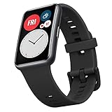 HUAWEI WATCH FIT Smartwatch, Display AMOLED da 1.64', Animazioni Quick-Workout, Durata della Batteria 10 Giorni, 96 Modalità di Allenamento, GPS Integrato, 5ATM, Monitoraggio del Sonno, Black