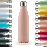 Blumtal® Borraccia termica acciaio inox Charles - borraccia termica 500 ml senza BPA - bottiglia termica a prova di perdite - borraccia 500 ml isolamento a doppia parete - borracce - mellow rose/rosa