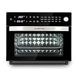 Klarstein Vigor Air - Friggitrice ad aria XXL con 1800 W, friggitrice ad aria calda da 30 litri, air fryer, 18 programmi, calore dall'alto e dal basso, nero