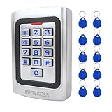 Retekess T-AC04 Tastiera Controllo Accessi, Porta Apertura Tramite codice PIN Scheda, RFID 125KHz Tastiera Retroilluminata, IP68 Antipolvere, Wiegand 26 Adatto per Negozio Fabbrica Magazzino Banca