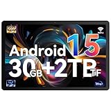 Whitedeer Tablet, Android 15 Tablet 10 Pollici Octa-Core,30GB RAM + 128GB ROM Espandibile 2TB, Split-Screen,WiFi 6, Bluetooth 5.4,Widevine L1, Doppia Fotocamera 5MP+8MP, Batteria 6200mAh, OTG, Nero