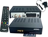 Amiko MIRA3 - Ricevitore satellitare HD con funzione di registrazione, slot per schede, Timeshift, HDMI, PVR, USB, WiFi, AAC-LC, SCART, coassiale, ricevitore satellitare HD per satelliti