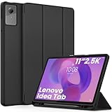 EasyAcc Custodia per Idea Tab 2025 11' con portamatite (TB-336ZU TB-336FU) Custodia protettiva sottile con supporto per tablet in pelle PU, nero