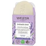 Weleda Bagno Doccia Solido Lavanda + Vetiver, formula biodegradabile e vegana di origine 100% naturale, a base di lavanda aromatica e note legnose di vetiver (1x 75g)