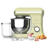 Cecotec Frullatore Impastatore Cecomixer Merengue 5L 1200 Ice-Cream Verde. 1200 W, 5 Funzioni, Ciotola in Acciaio da 5 L e Accessori per Sbattere e Impastare, Include Funzione per Fare il Gelato