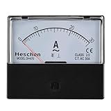 Heschen - Tester per amperometro a pannello rettangolare DH-670 AC 0-30A, classe 2,5 CE elencato