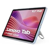 Lenovo Tab, Display 10.1' FHD, Processore Mediatek Helio G85, RAM 4GB, Memoria 128GB, WiFi 6, Tablet Android 14, Clear Case incluso - Polar Blue