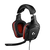 Logitech G G332 Cuffie Gaming Cablate, Audio Stereo, Driver Da 50 Mm, Jack Audio 3.5 Mm - Nero Rosso