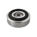 Dynavox Piedini per dispositivi con zigrinatura midi in alluminio per dispositivi HiFi come altoparlanti, amplificatori e giradischi, argento, set da 4