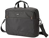 Amazon Basics Borsa a tracolla per laptop compatto, custodia per il trasporto con tasche per riporre accessori, 17,3 pollici - 44 cm, 1 unità, confezione da 1, Nero