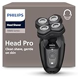 Philips Head Shaver Pro Serie 5000- Rasoio per uomo e donna, testina flessibile a 360° e lame ComfortCut per una rasatura pulita e delicata sulla pelle, modello HS5980/15