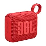 JBL GO 4 Speaker Bluetooth Portatile, Altoparlante Wireless con Design Compatto, Waterproof e Resistenza alla Polvere IP67, fino a 7 h di Autonomia, USB, Compatibile con App JBL Portable, Rosso