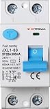 IXTRIMA Interruttore Differenziale Puro 2P 25A 300mA 220V-6KA 300mA per Guida DIN - 2 Moduli DIN - Protezione Circuiti e Sicurezza Impianti