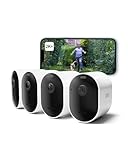 Arlo Pro 5 Telecamera WiFi Esterno Senza Fili, Telecamera WiFi Interno, 2K HDR, Sirena Allarme Casa, Sensore Di Movimento, Visione Notturna Colori, Prova Inclusa Secure, 4 Telecamere, Bianche