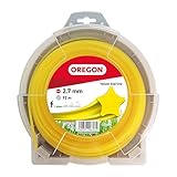 Oregon Filo per Decespugliatore a Forma di Stella in Nylon Resistente, Adatto per Erba Alta, Rifiniture e Vegetazione Fitta, Compatibile con Numerosi Marchi, 2,7 mm x 92 m (69-432-Y) Giallo
