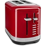KitchenAid Tostapane con 2 Fette Larga - Macchina per Toast Per Diversi Tipi e Dimensioni di Pane - Tostiera Elettrica con 7 Livelli di Doratura - Vintage Design - Colore Rosso Imperiale