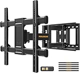 Supporto TV con Braccio Girevole ed Estendibile- Supporto per Montaggio su Parete per TV da 37-70' , Max VESA 600x400, Supporto Ultra Resistente 60 kg - Cavo HDMI con Livella a Bolla