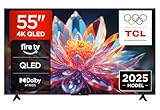 TCL 55T6C 55'' QLED TV 4K HDR, FireTV (SmartTV con Dolby Vision e Atmos, HDR10+, Premi e Chiedi ad Alexa)