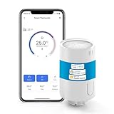 meross Valvola Termostatica Intelligente Wifi - Smart Termostato per Termosifone, Compatibile con HomeKit, Siri, Alexa e Google Assistant, Telecomando, 6 Adattatori, 1pz (Hub non incluso)
