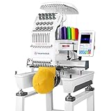 Smartstitch S-1001 Macchina da Ricamo Aggiornata 10 Aghi,Velocità Massima 1200SPM,Touch Screen 7',Area di Ricamo 24x36cm(9.5x14.2'),Macchine da Ricamo Commerciali per Tessuti Piatti,Cappelli,Magliette